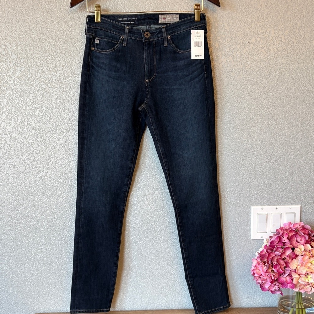 AG Adriano Goldschmied Dark Blue Women's Cigarette Leg Jeans